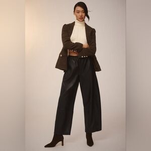 NWT Anthropologie The Izzie Relaxed Pull-On Barrel Pants:Vegan Edition